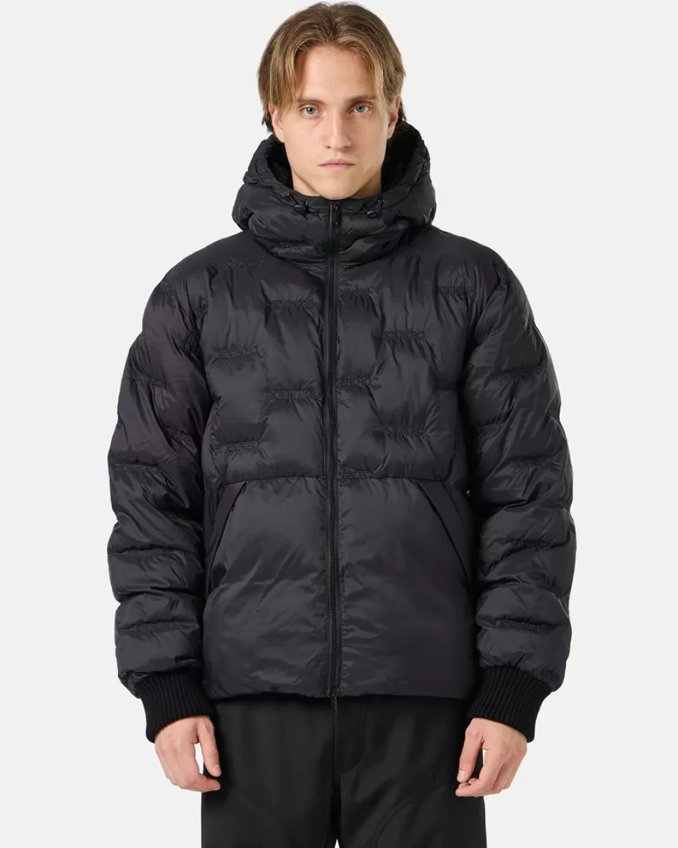 Iceberg Imitation Down Nylon Jacket With Allover Embroidery And Central Zip | Outerwear