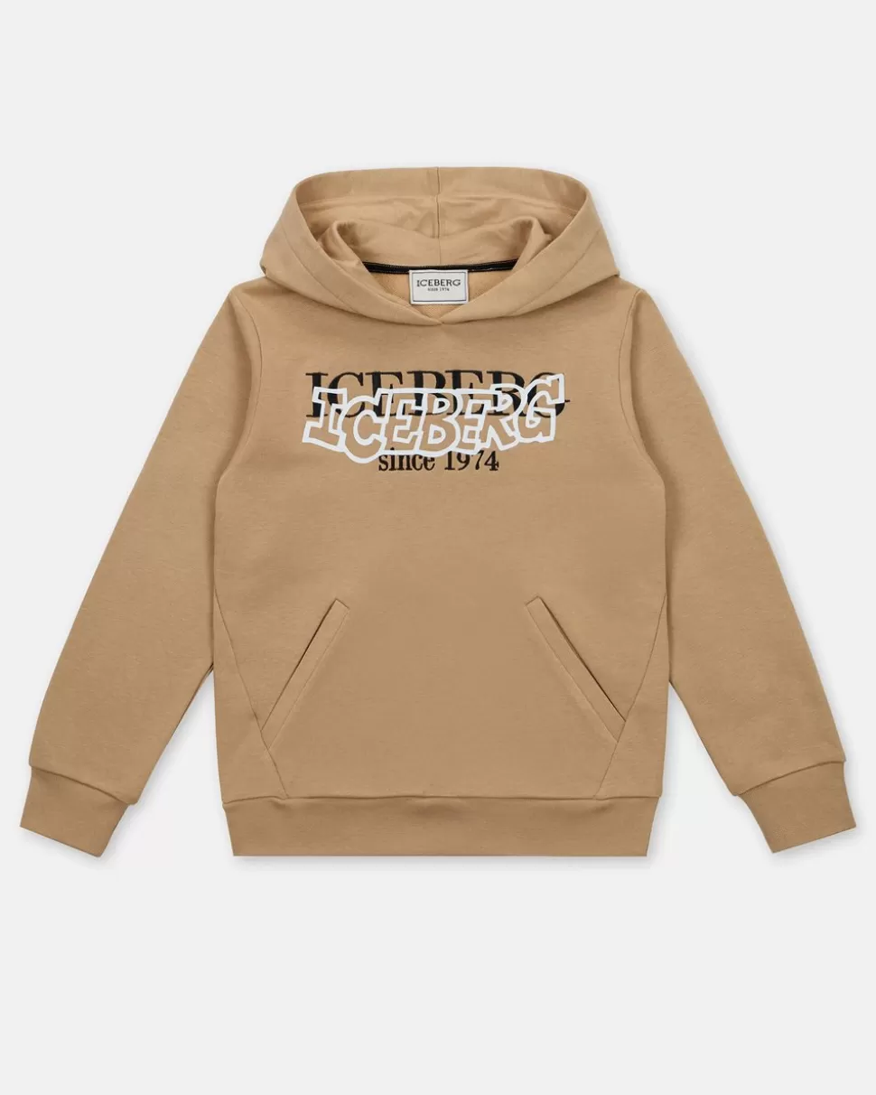 Iceberg Junior Collection Camel Colored Hoodie | Kids/BOY Boy Fw24