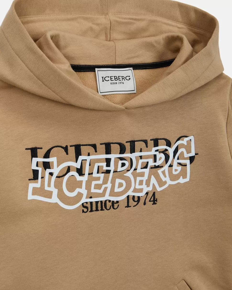 Iceberg Junior Collection Camel Colored Hoodie | Kids/BOY Boy Fw24
