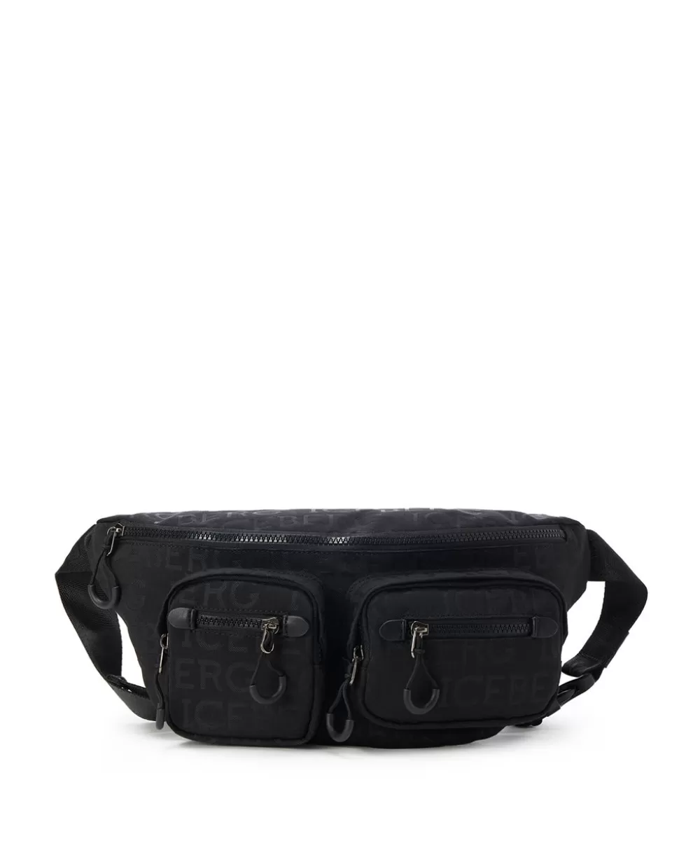 Iceberg Nylon Pouch With Allover Logo | Bags And Belt
