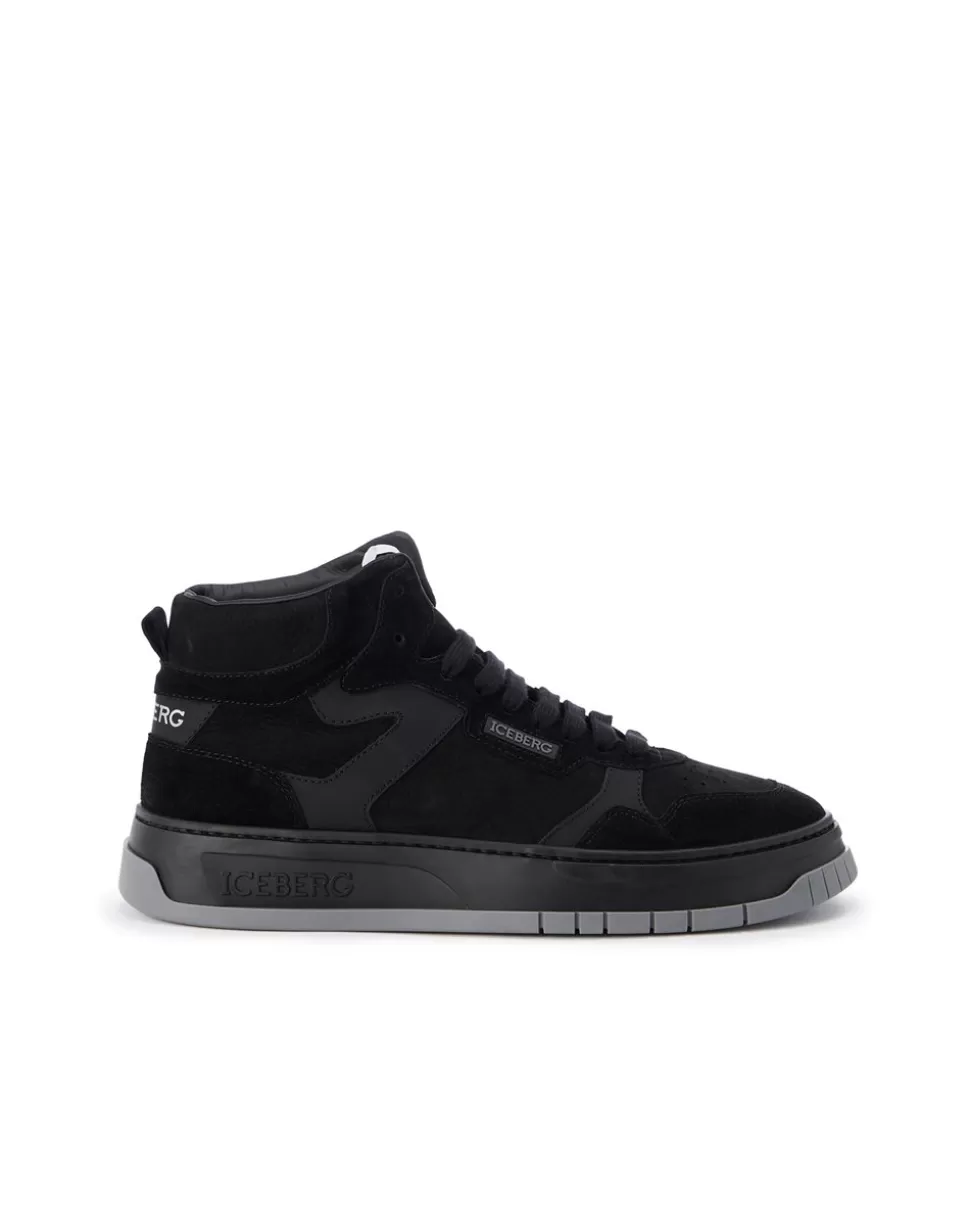 Iceberg Oversized Sneakers Inspired By Vintage Basket Style | Wool Double | Shoes