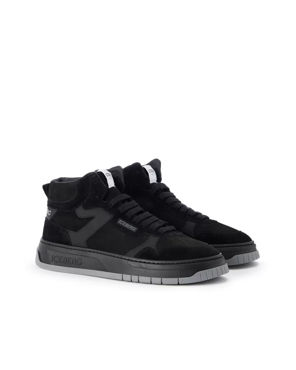 Iceberg Oversized Sneakers Inspired By Vintage Basket Style | Wool Double | Shoes