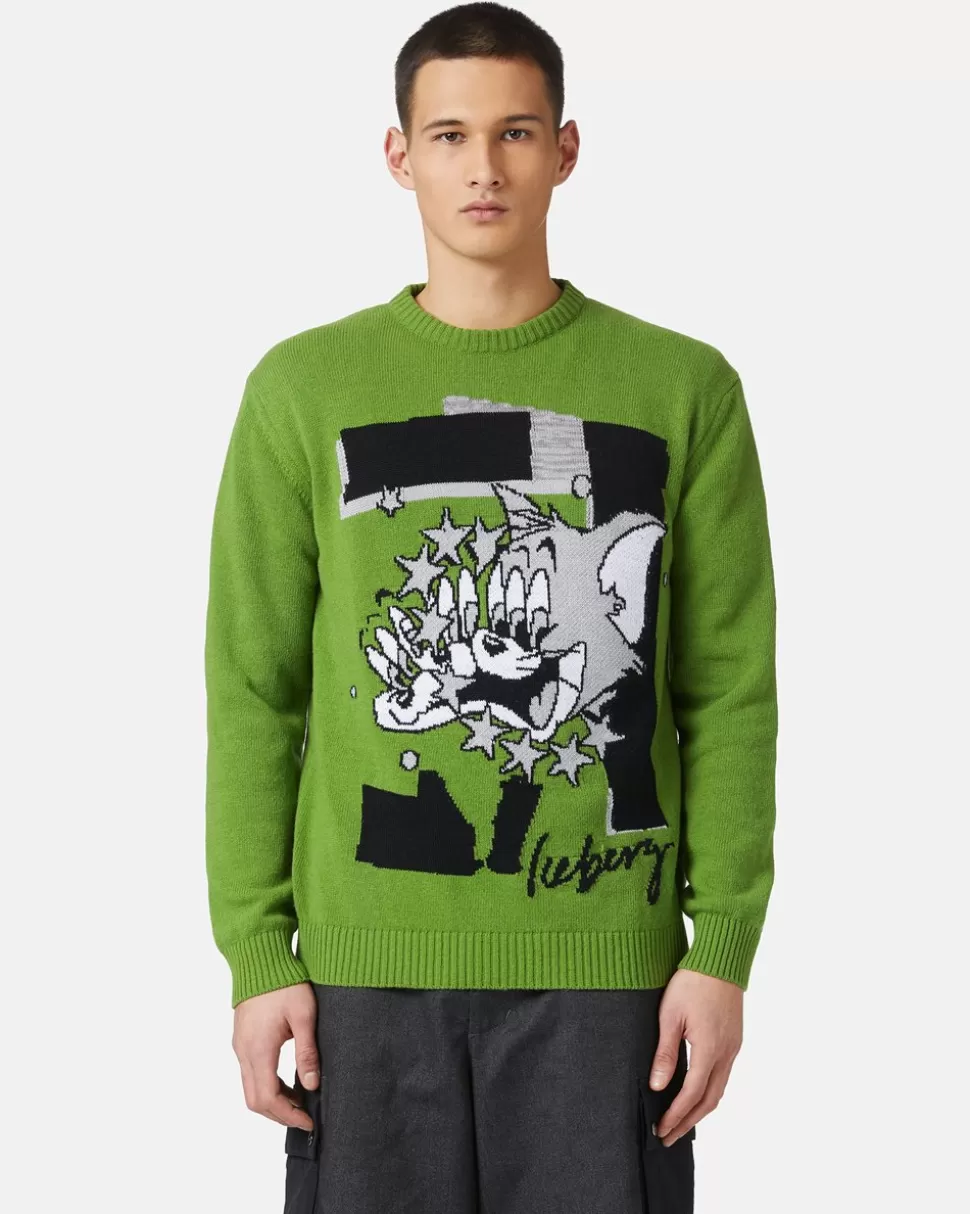 Iceberg Wool Sweater With Cartoon | Knitwear